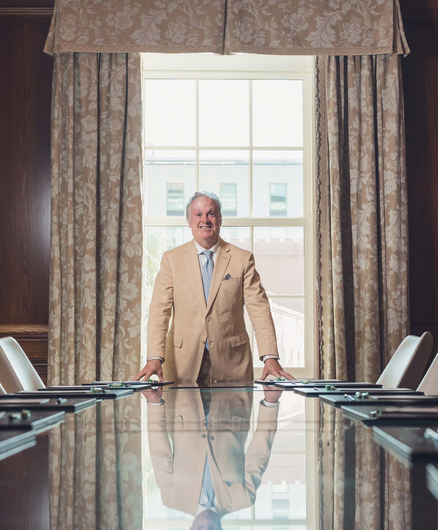 Michael Bennett at end of table